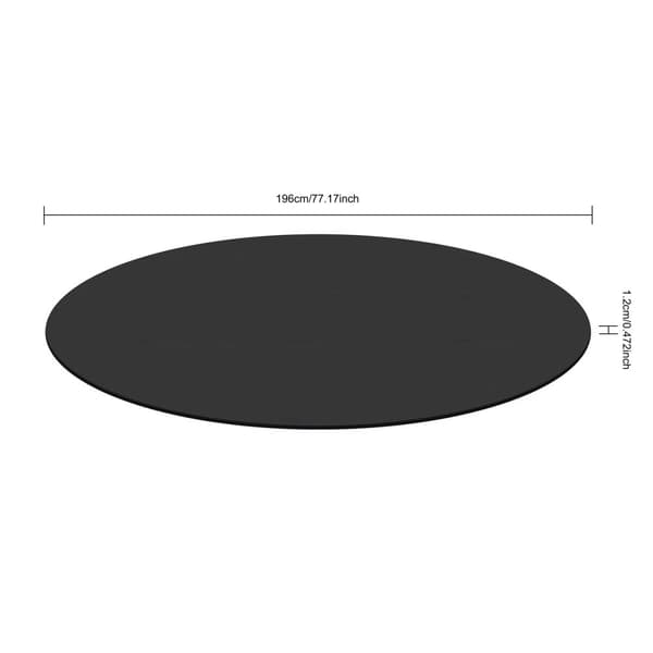 Hot Tub Mat, EVA Material, 77,17 tommer Diameter, Moderne Stil,sort