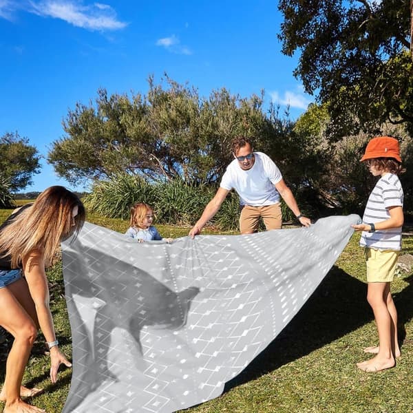 Bomclap Strandmatta, Bärbar Picknickfilt, Vattenavvisande Strandfilt 4 Markpinnar för Strand, Camping, Picknick