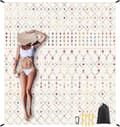 Miniatyrbild 1 av 5: Bomclap Strandmatta, Bärbar Picknickfilt, Vattenavvisande Strandfilt 4 Markpinnar för Strand, Camping, Picknick