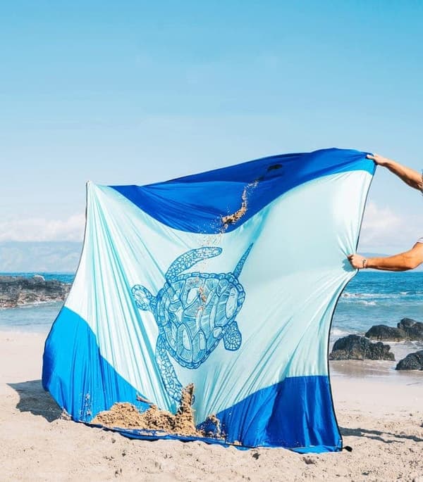 OBOSOE store strandmåtter 210x200cm sand vandtæt letvægts udendørs tæppe