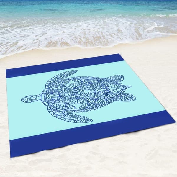 OBOSOE store strandmåtter 210x200cm sand vandtæt letvægts udendørs tæppe