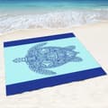 Miniatyrbillede 5 af 8: OBOSOE store strandmåtter 210x200cm sand vandtæt letvægts udendørs tæppe