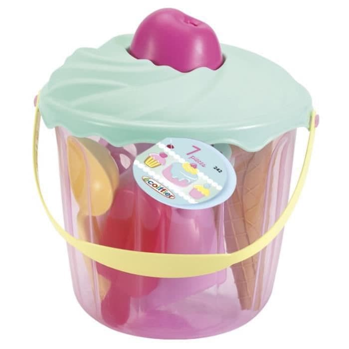 ECOIFFIER Hink 16 cm Muffinsglass Transparent Garnerad