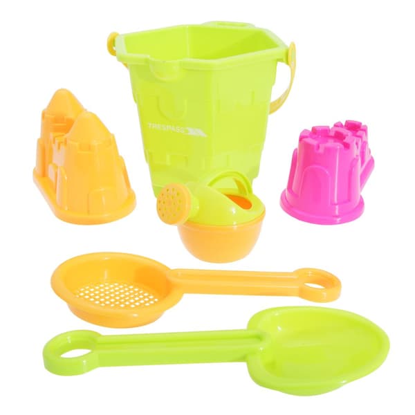 Trespass Digga Childrens/Kids Plastic Beach Bucket & Spade Set Multi One Size