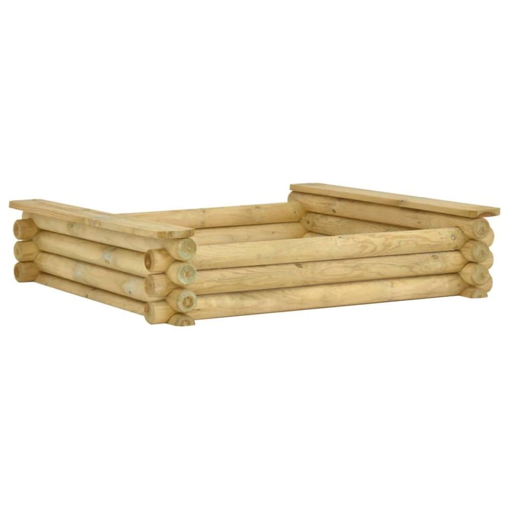 vidaXL Sandlåda 120x120x27 impregnerad furu