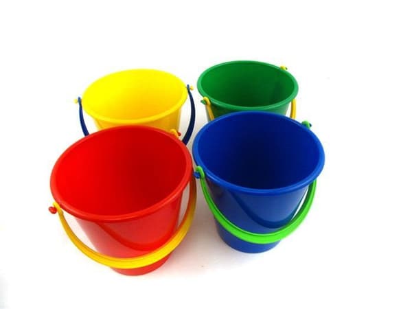 Hink 2 liter Röd Blå