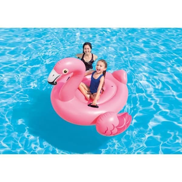 Uppblåsbar flamingoflotta - 142x137x97 cm