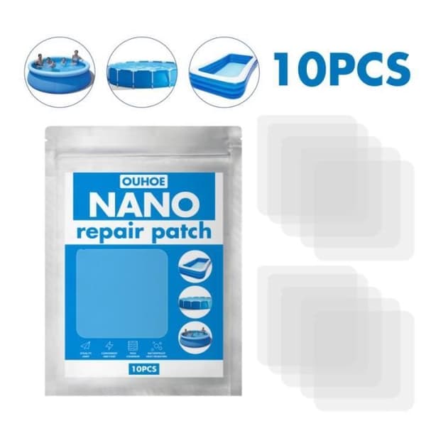 NANO reparationsplåster för uppblåsbara simbassänger, uppblåsbara leksaker, uppblåsbara sängar, tält, vattentät~10p BW76267806