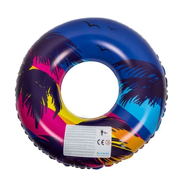 Uppblåsbar boj - PALMBUOY - Retro palmträd och solnedgångsdesign - 90 cm - Slitstark PVC - Blandat
