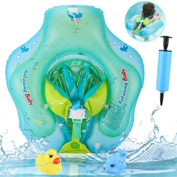 [Uppblåsbar babypoolring] - [Grön] - [L] - [6-30 månader] - [6-16KG] - [52-65CM]