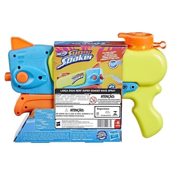Nerf Super Soaker Wave Spray, vattenpistol, den roterande munstycket skapar vågiga strålar, utomhusvattenleksak, från 6 år.