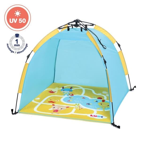 LUDI anti-UV tält - Lekbräda för baby - Lätt att öppna och förvara