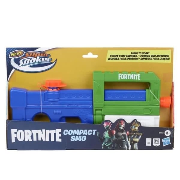 NERF SUPER SOAKER Vattenpistol - Fortnite - Kompakt SMG - Blå