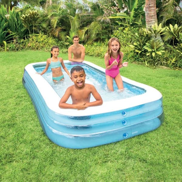 Rektangulär frostad pool - INTEX - 1020 liter - 6 år och äldre - 305 x 183 x 56 cm