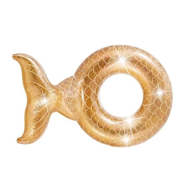 INTEX - Glitter Mermaid Uppblåsbar Boj - 56258EU - Glittrigt guld
