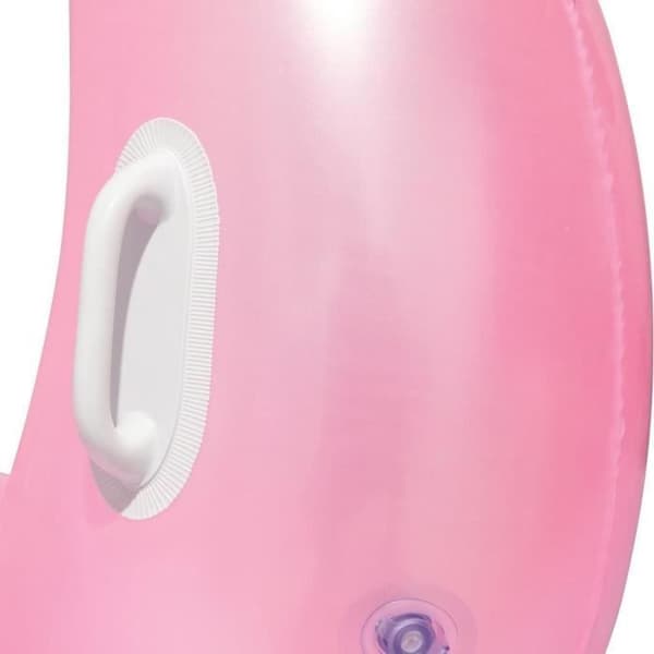 Lyx XXL åkbar rosa flamingoboj - BESTWAY - 173 x 170 cm - Motståndskraftig vinyl - Säkerhetsventiler