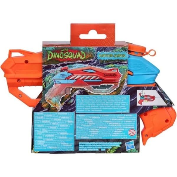 NERF Super Soaker DinoSquad Raptor-Surge Water Gun - Vattenspel utomhus för barn från 6 år och uppåt