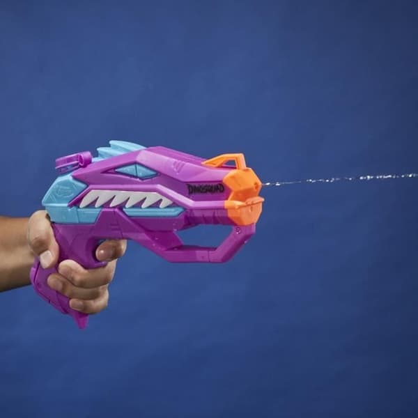 Nerf Dual Pack DinoSquad Raptor-Surge, 2 Super Soaker vattenblasters, dinosauriedesign, vattenspel, från 6 år