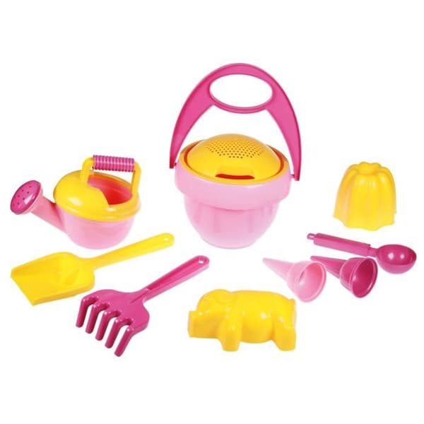 Happy Sand Lena Sand Toy Set - 10 delar - för tjejer från 3 år och uppåt