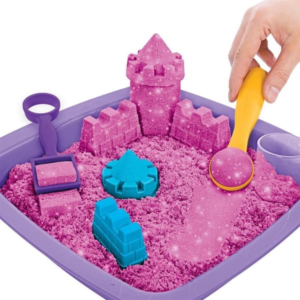 Kinetic Sand Sparkling Sandcastle Legesæt Pink