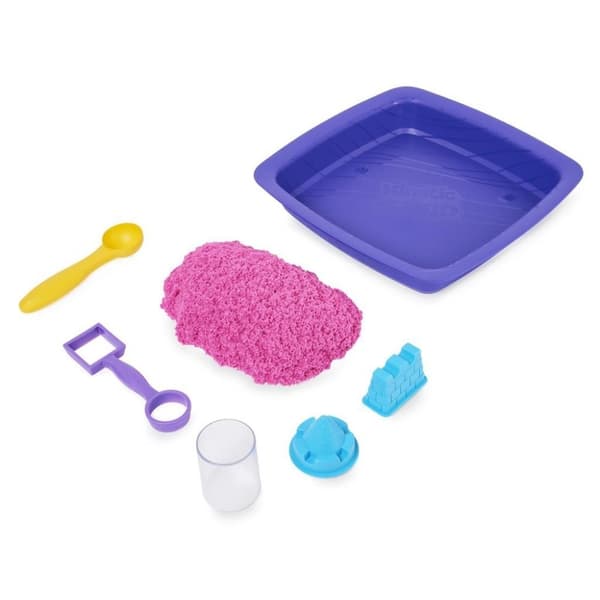 Kinetic Sand Sparkling Sandcastle Legesæt Pink