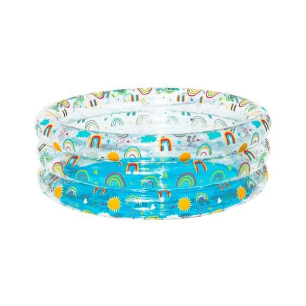 RAINBOW SPLASHA© RUND UPPBLASBAR POOL 3 RUM 170 X 53 CM BESTWAY