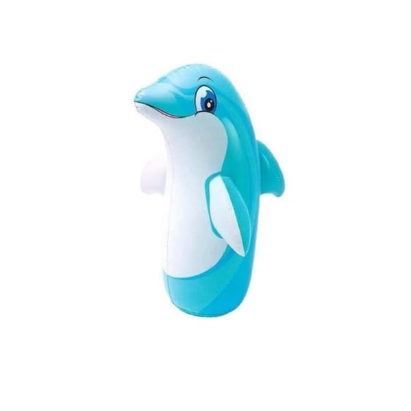 Uppblåsbar leksak - INTEX - Bop-väska 3D - Delfin - 98 cm - Slitstark PVC - Utomhus