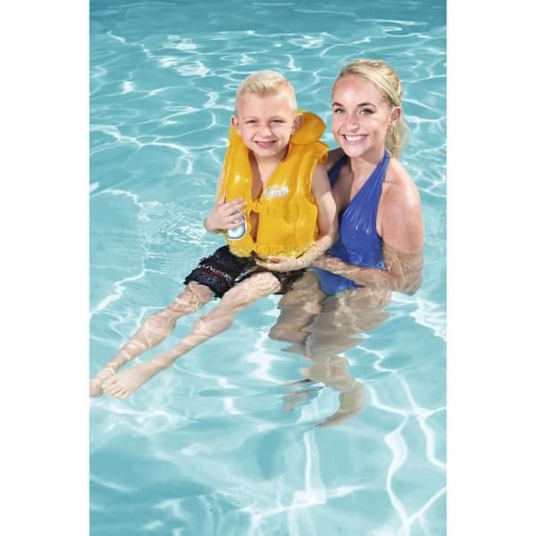 BESTWAY Swim Safe Step B simväst för barn - 3 säkerhetskammare - 51 x 46 cm