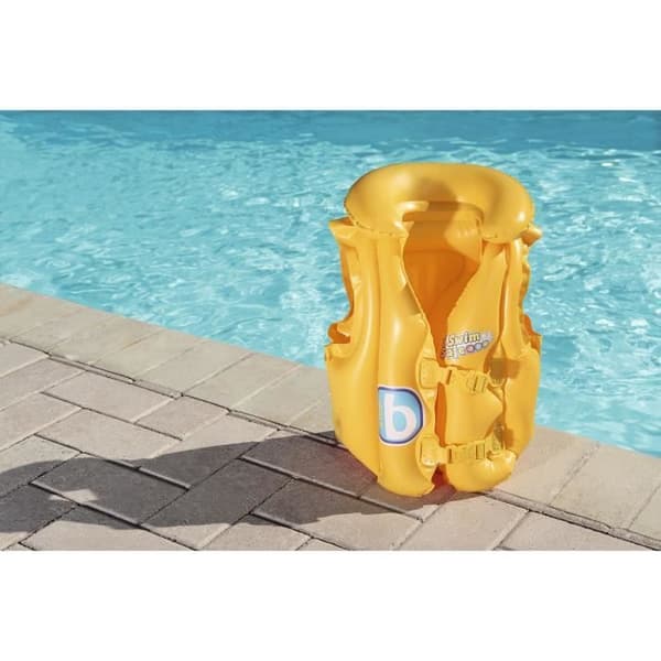 BESTWAY Swim Safe Step B simväst för barn - 3 säkerhetskammare - 51 x 46 cm