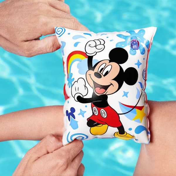 Simhallsband - BESTWAY - Mickey Mouse - Flera färger - Hållbar vinyl - 2 luftkammare
