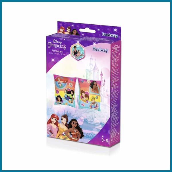 Uppblåsbara armband - BESTWAY - Disney Princesses - Dubbel luftkammare - 17x12 cm