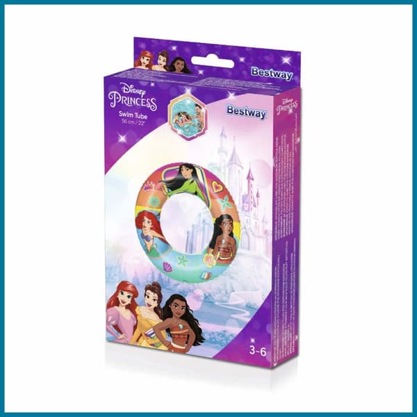 Båtring - Bestway - Disney Princesser - 48 cm - För Barn 3-6 år - Dubbel Luftkammare