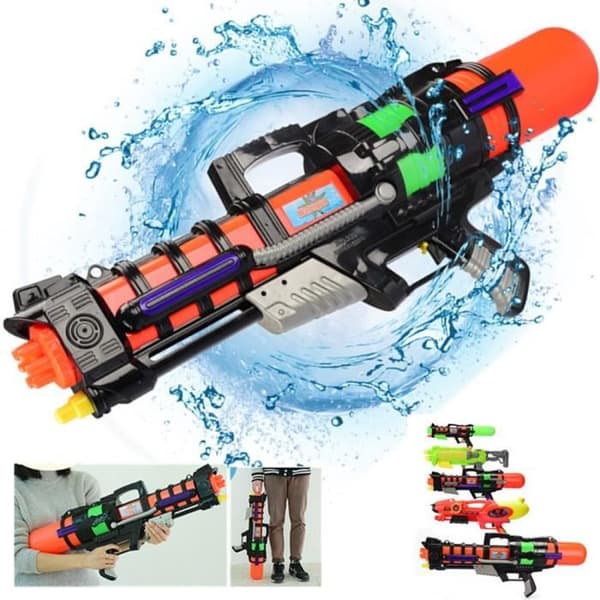 TD® - Toy Water Gun Orange and Black 56 cm Stor tank 900 ML Stor räckvidd 8m Strand eller pool barn vuxen