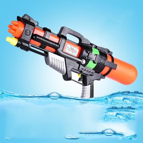 TD® - Toy Water Gun Orange and Black 56 cm Stor tank 900 ML Stor räckvidd 8m Strand eller pool barn vuxen