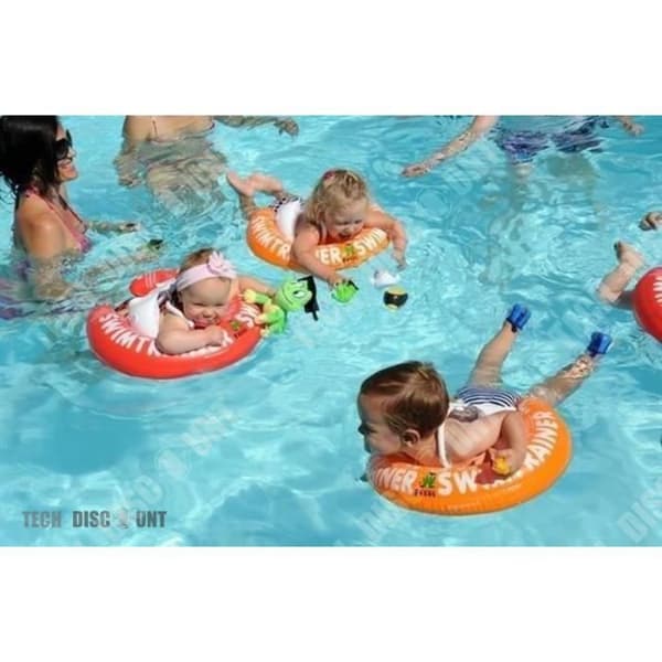 TD® uppblåsbar babypool flyta 3 månader barn dubbel flyte säker sits flicka pojke sitter simning arm ring säkerhetsring