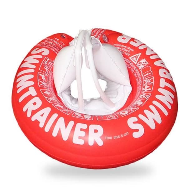 TD® uppblåsbar babypool flyta 3 månader barn dubbel flyte säker sits flicka pojke sitter simning arm ring säkerhetsring