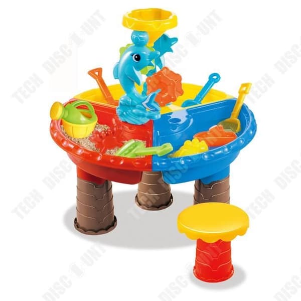 TD® leksaksset för sandpool för barn leka vattengräva sand leksandverktyg strandbord 45*44*14c