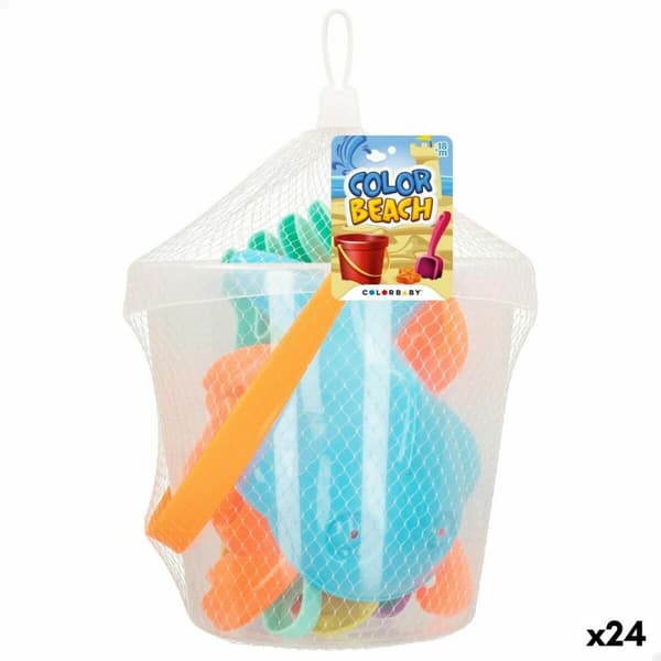 Sæt med legetøj til stranden Colorbaby Ø 18 cm (24 enheder)