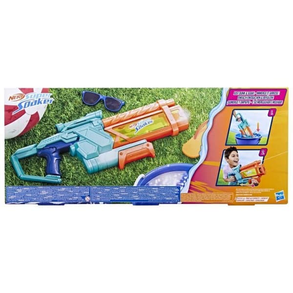 Nerf Vattenpistol Mega Dunk-Fill, enkel och snabb påfyllning, 1L tank, Nerf Super Soaker, från 6 år.