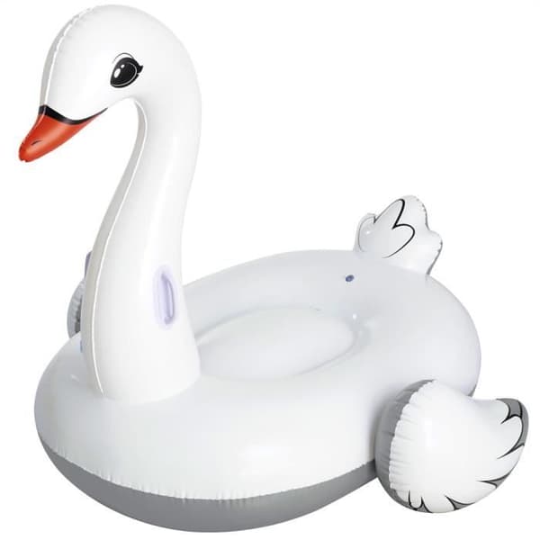 Bestway XXL Swan uppblåsbar boj - Slitstark vinyl - Robusta handtag - Lastkapacitet 90 kg