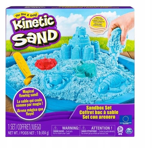 Kinetic Sand kuvettesæt Spinmaster blå 454g
