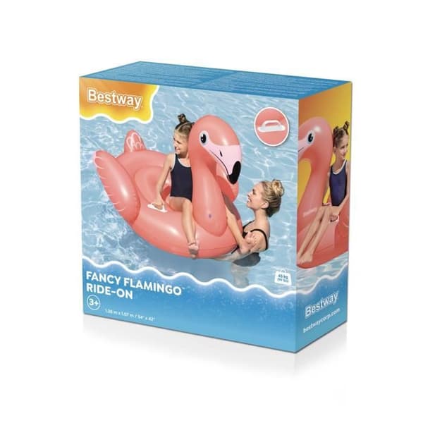 Rida på bouée - Bestway - Flamingo - 138 x 107 cm