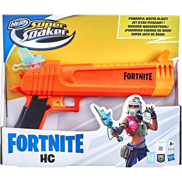 Nerf Super Soaker Fortnite HC Water Blaster, kraftfull vattenstråle, bevattningsspel utomhus för tonåringar och vuxna