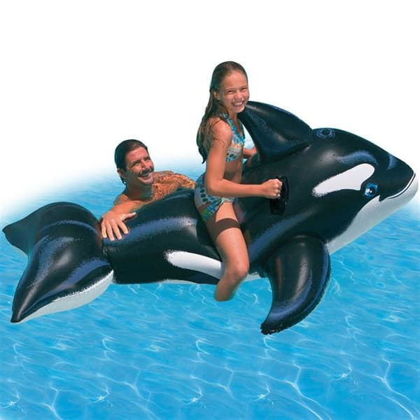 Uppblåsbar Whale - FÄRG BABY - 193 cm - För pool och strand - Blandat