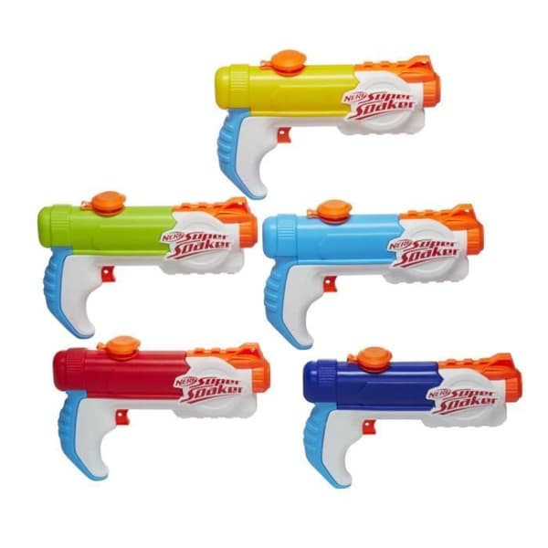 Nerf Super Soaker Multipack Piranha vattenpistoler - Paket med 5 - För barn och vuxna - från 6 år och uppåt