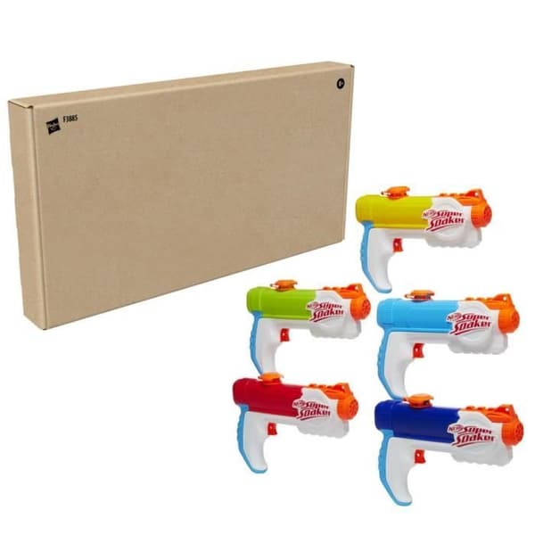 Nerf Super Soaker Multipack Piranha vattenpistoler - Paket med 5 - För barn och vuxna - från 6 år och uppåt