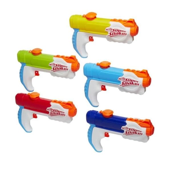 Nerf Super Soaker Multipack Piranha vattenpistoler - Paket med 5 - För barn och vuxna - från 6 år och uppåt