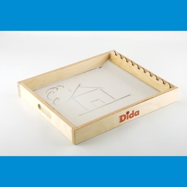 Dida – Stor Montessori-sandlåda – Lär dig skriva, rita med upptäcktslådan
