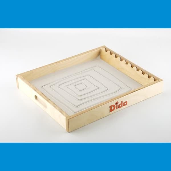 Dida – Stor Montessori-sandlåda – Lär dig skriva, rita med upptäcktslådan