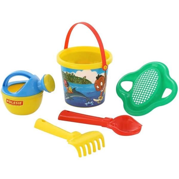 Polesie uppsättning hinkar med mönster liten med vattenkanna liten, 5-TLG. (Set nr 210)
